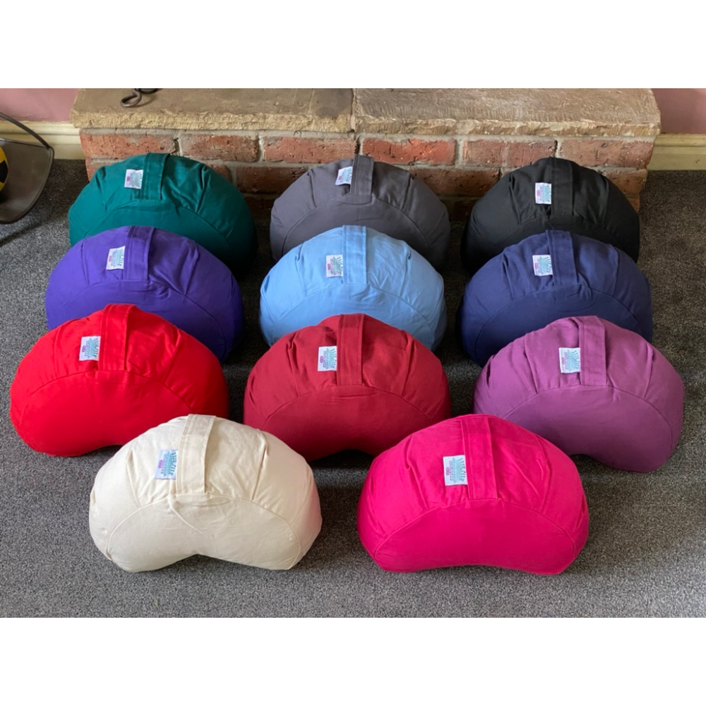 Crescent  Zafu Buckwheat Meditation Cushion