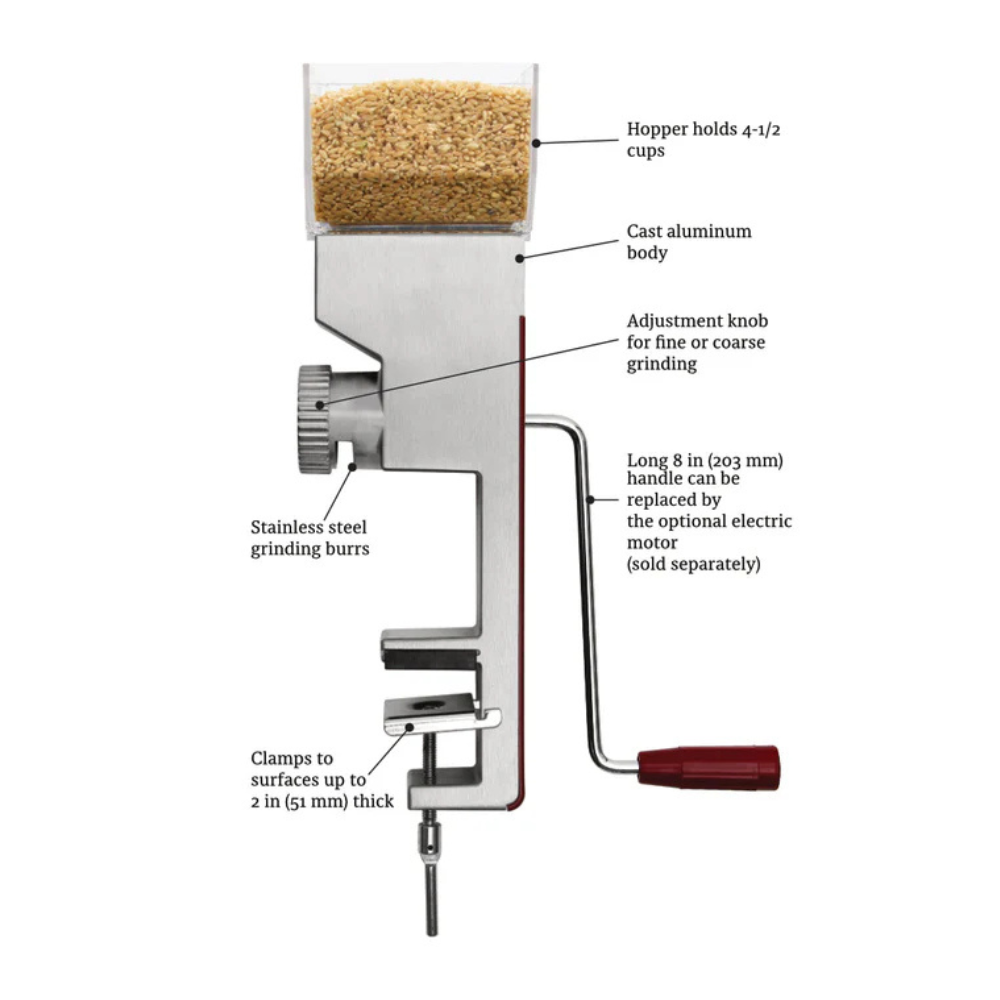 Deluxe Hand-Operated Grain Mill (VKP1024)