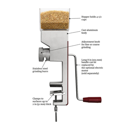 Deluxe Hand-Operated Grain Mill (VKP1024)