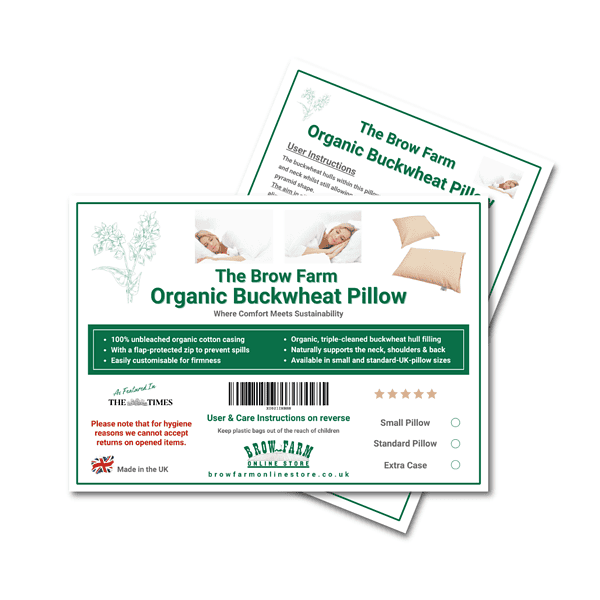 pillow leaflet including care/use instructions