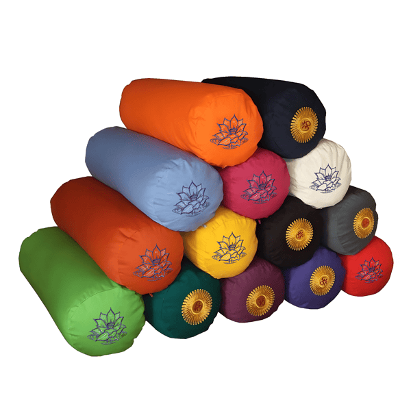 Embroidered yoga bolster pyramid