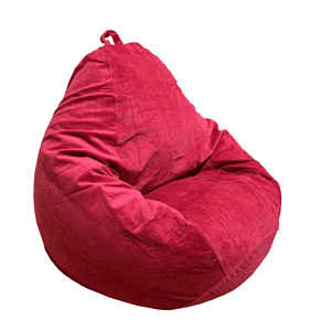 Bean Bag Filled With Eco-Friendly Organic Buckwheat Hulls. Red Bean Bag