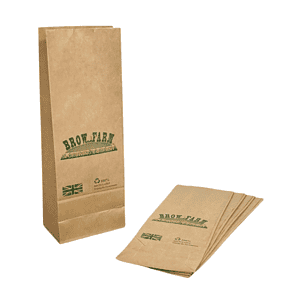 Branded Brown Paper Bags in packs of 5 bags